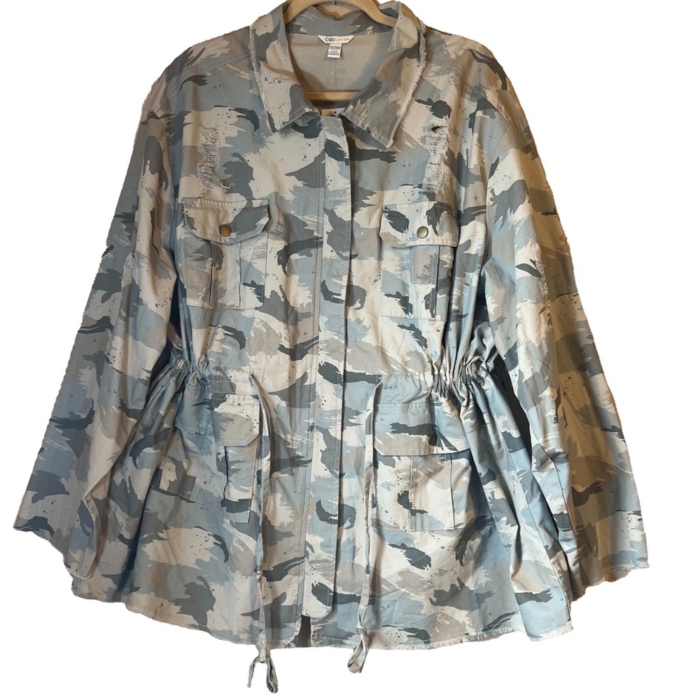 CATO Camo Jacket Feather Grey Size 22/24